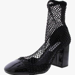 Steve Madden, the Eleanor Rhinestone Mesh Dress Booties